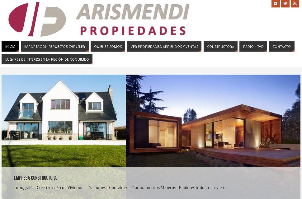 Propiedades Arismendi - Páginas web en La Serena, Chile